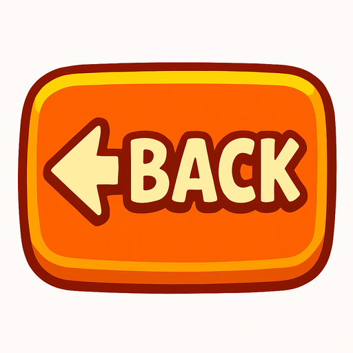 Back button.
In-Game asset.  2d.  High contrast.  No shadows