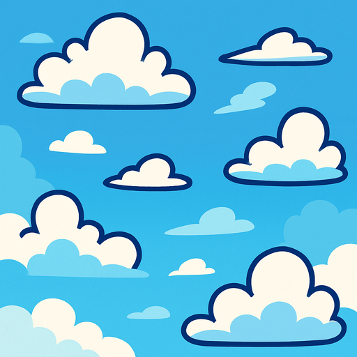 Sky background.
In-Game asset.  2d.  High contrast.  No shadows