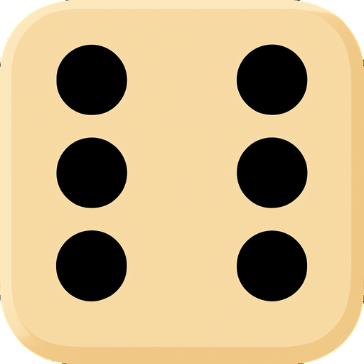 Zar 6 olsun. İçindeki deliklerin içi dolu siyah olsun.