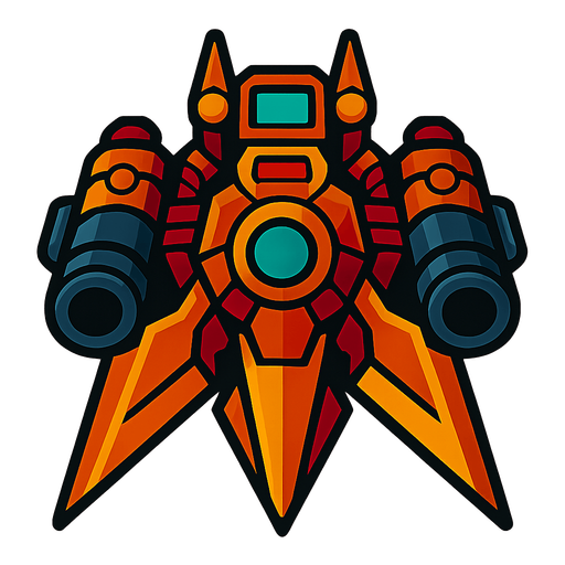 boss spaceship.
In-Game asset.  2d.  High contrast.  No shadows