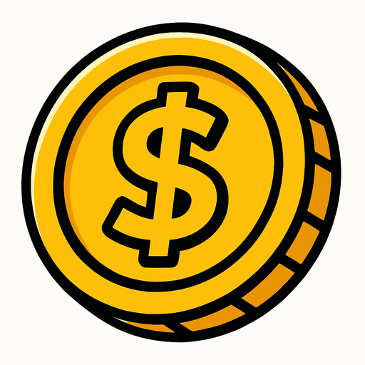 coin.
In-Game asset.  2d.  High contrast.  No shadows