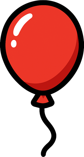Globo rojo.
In-Game asset.  2d.  High contrast.  No shadows