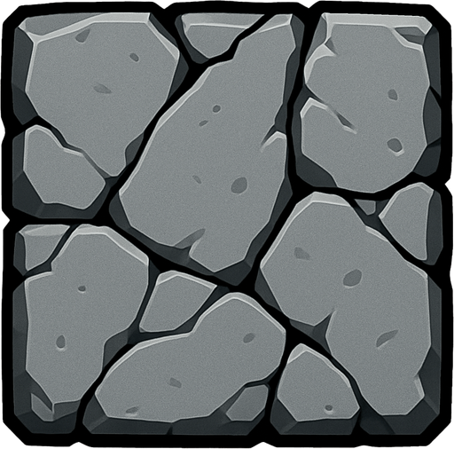 stone square.
In-Game asset.  2d.  High contrast.  No shadows