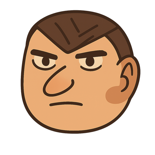 a mans head. No background. Transparent background. Blank background. No shadows. 2d. In-Game asset. flat