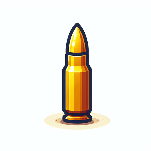 Yellow_bullet pixel.
Single Game Texture. In-Game asset. 2d. Blank background. High contrast. No shadows.