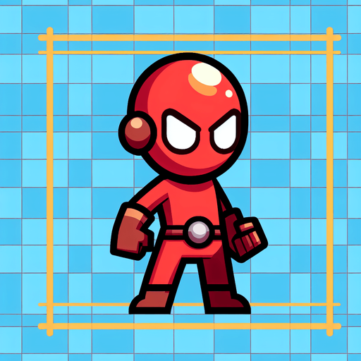 Hero Character for platformer game
Single Game Texture. In-Game asset. 2d. Blank background. High contrast. No shadows.