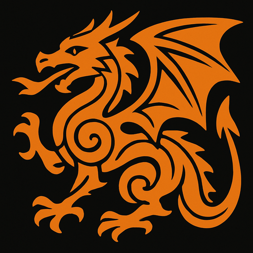 dragon deco.
In-Game asset.  2d.  High contrast.  No shadows