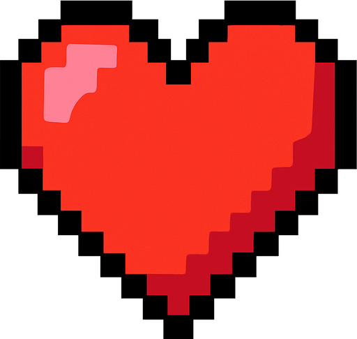 heart.
In-Game asset.  2d.  High contrast.  No shadows