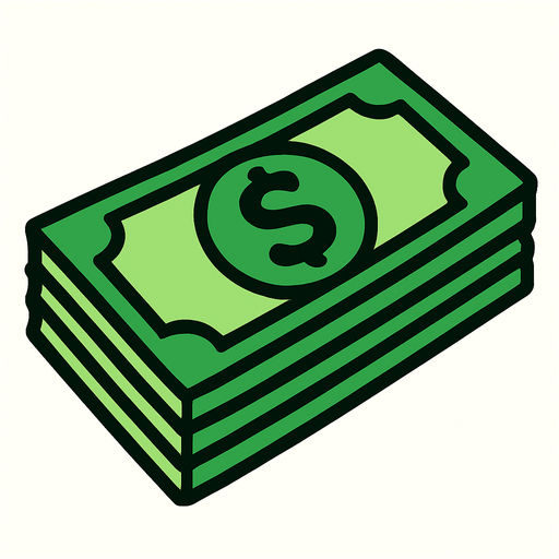 money.
In-Game asset.  2d.  High contrast.  No shadows