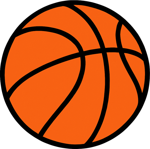 una pelota de basketball.
In-Game asset.  2d.  High contrast.  No shadows