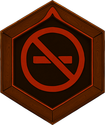 A frame that symbolizes that the element inside is penalized, unboosted, has a minus to its effect