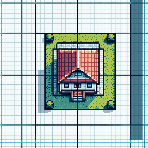 house from above, top down, pixel art, 8 bit style.
Single Game Texture. In-Game asset. 2d. Blank background. High contrast. No shadows.