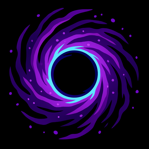 galactic portals looks like a black hole.
In-Game asset.  2d.  High contrast.  No shadows