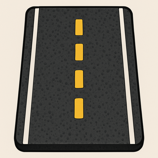 asphalt road.
In-Game asset.  2d.  High contrast.  No shadows