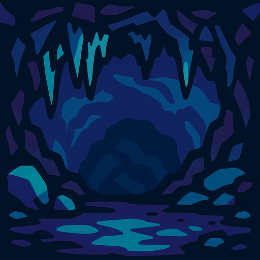 Cave bg.
In-Game asset.  2d.  High contrast.  No shadows