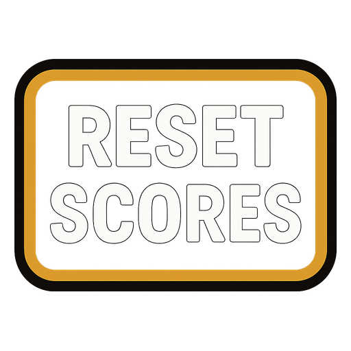 Reset scores button.
In-Game asset.  2d.  High contrast.  No shadows