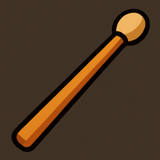 davul çubuğu.
In-Game asset.  2d.  High contrast.  No shadows