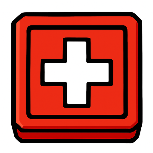 Health box top view.
In-Game asset.  2d.  High contrast.  No shadows