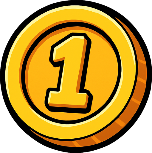 Coin.
In-Game asset.  2d.  High contrast.  No shadows