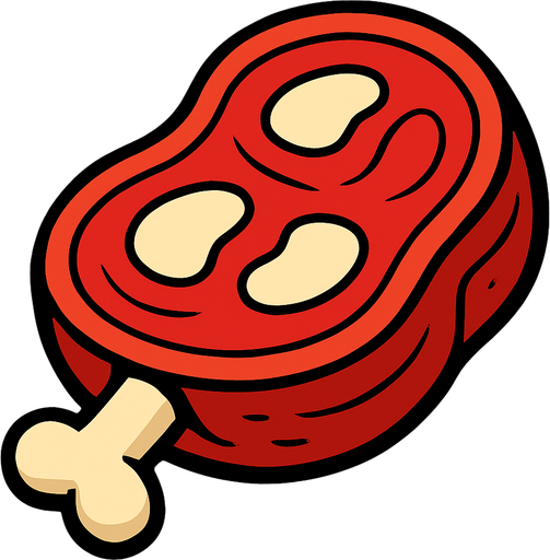 meat.
In-Game asset.  2d.  High contrast.  No shadows