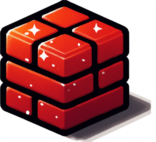 a silver brick block