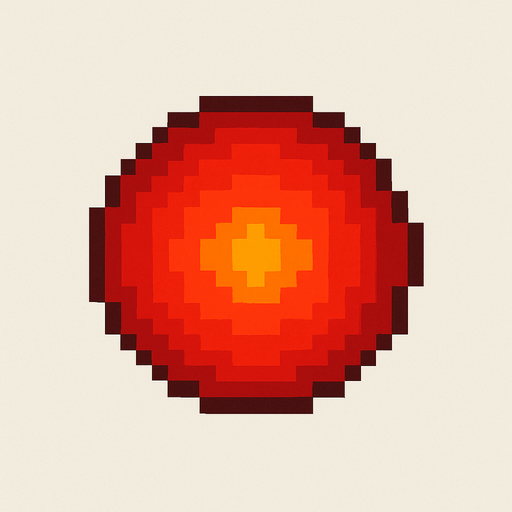 pixelart red circular enemy projectile to dodge
In-Game asset.  2d.  High contrast.  No shadows. Pixel art