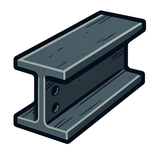 Steel beam.
In-Game asset.  2d.  High contrast.  No shadows