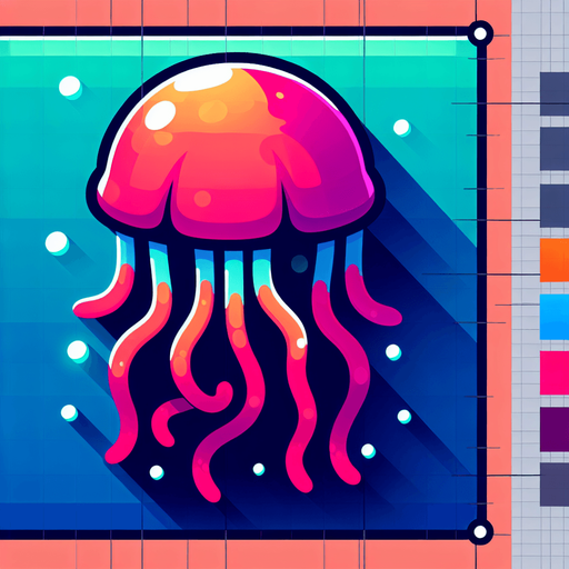 Jellyfish.
Single Game Texture.  In-Game asset.  2d.  Blank background.  High contrast.  No shadows