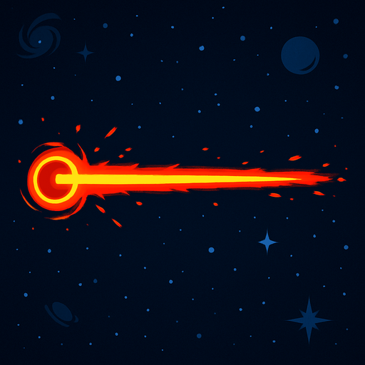 uzay 2d etkileyici lazer ışını.
In-Game asset.  2d.  High contrast.  No shadows