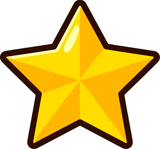 star.
In-Game asset.  2d.  High contrast.  No shadows