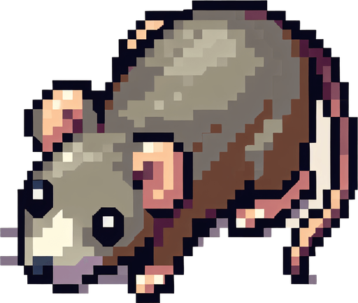 top down view, rat game sprite
no background