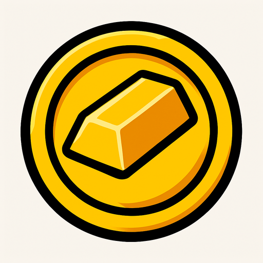 gold.
In-Game asset.  2d.  High contrast.  No shadows