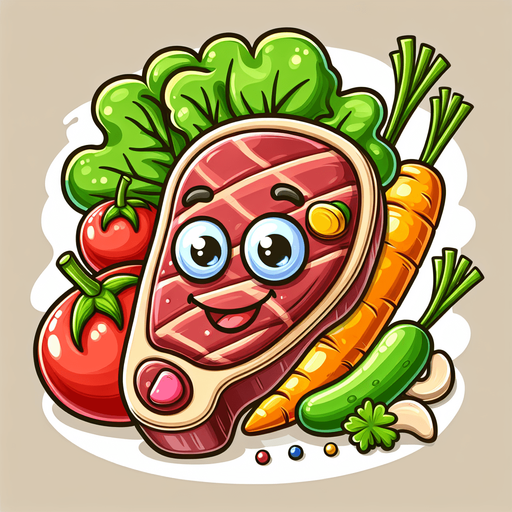 a cartoon steak