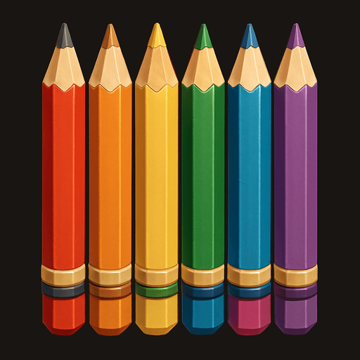 Pack of different pencils.
In-Game asset.  High contrast.  No shadows. 3D