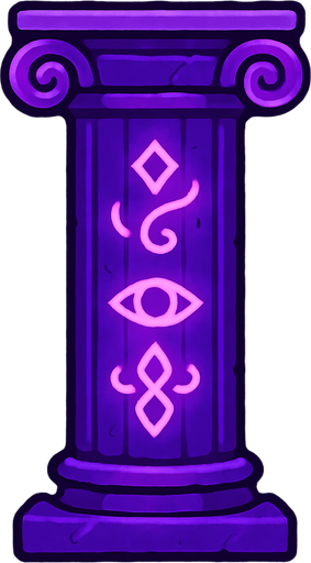 mytic purple column.
In-Game asset.  2d.  High contrast.  No shadows