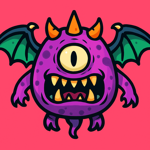 Flying boss.
In-Game asset.  2d.  High contrast.  No shadows