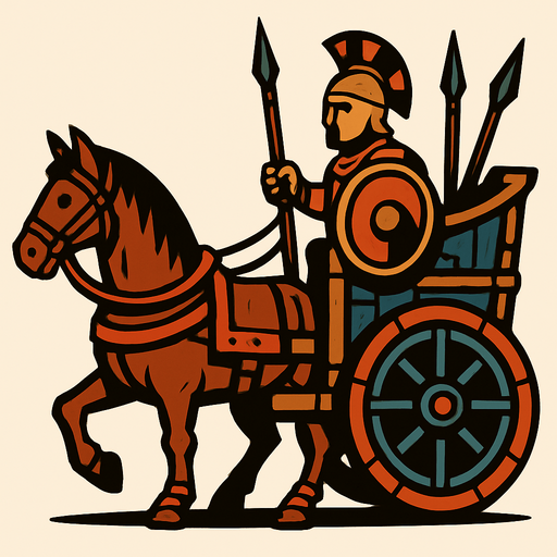 Eski çağ savaş karavan.
In-Game asset.  2d.  High contrast.  No shadows