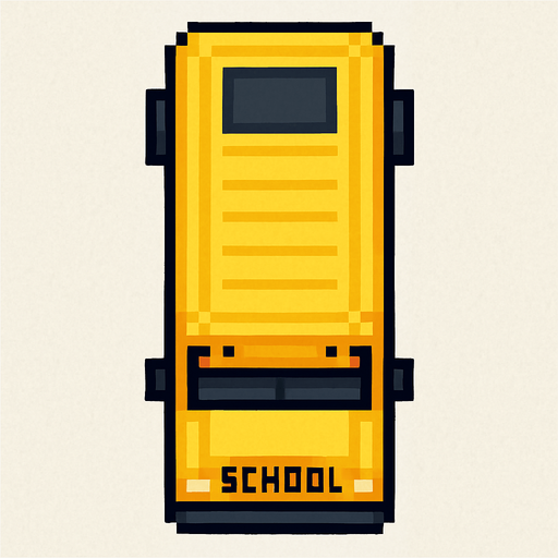 Draw 2d pixel school bus top view yellow..
In-Game asset.  2d.  High contrast.  No shadows
