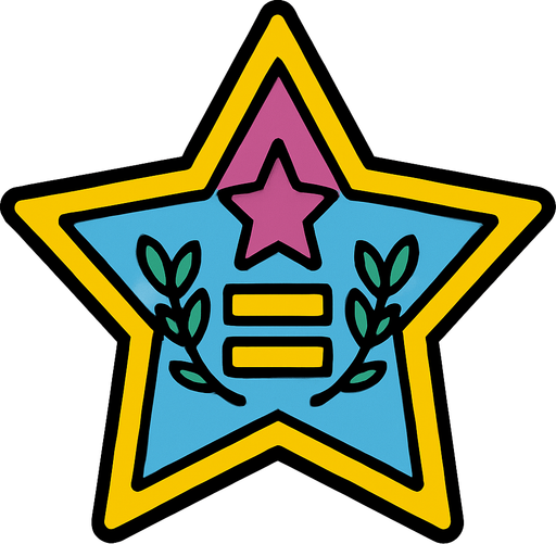 Étoile de l'égalité.
In-Game asset.  2d.  High contrast.  No shadows