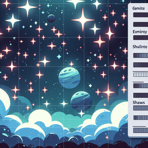 A space full of stars.
Single Game Texture. In-Game asset. 2d. Blank background. High contrast. No shadows.