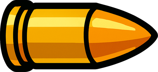 Bullet.
In-Game asset.  2d.  High contrast.  No shadows