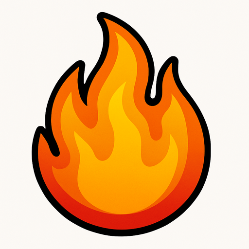 ateş, 3d, yazısız.
In-Game asset.  2d.  High contrast.  No shadows