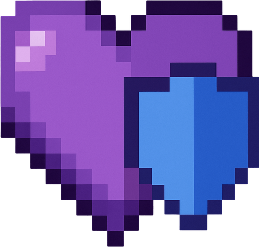 heart with blue shield