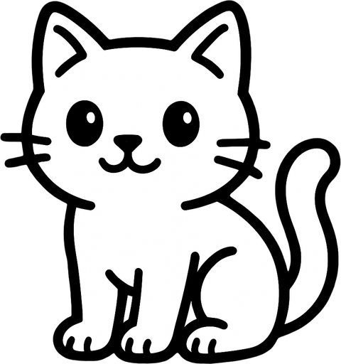 White cat.
In-Game asset.  2d.  High contrast.  No shadows