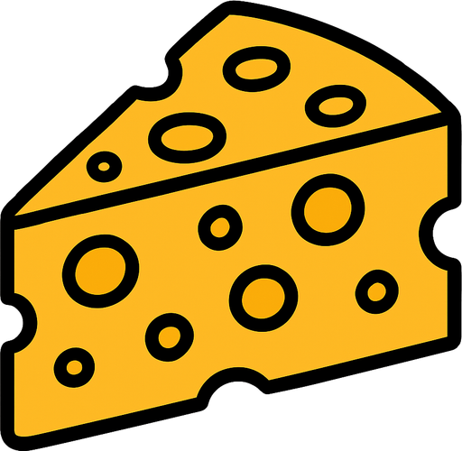 cheese.
In-Game asset.  2d.  High contrast.  No shadows