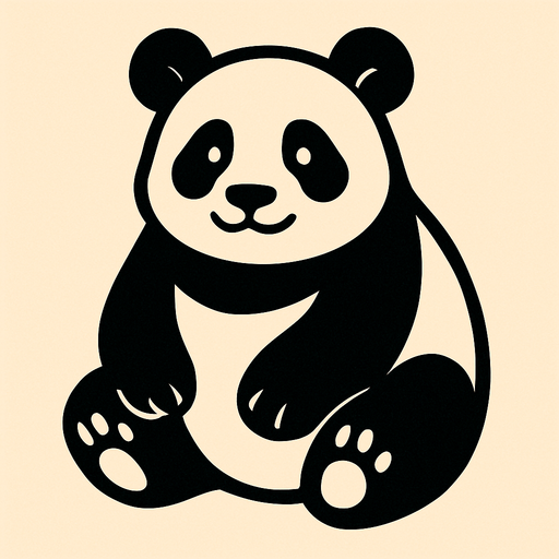 Panda.
In-Game asset.  2d.  High contrast.  No shadows