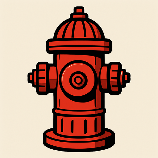 Fire hydrant.
In-Game asset.  2d.  High contrast.  No shadows