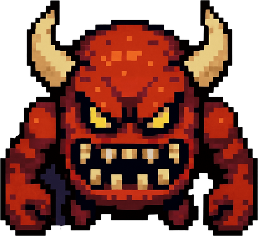 Un enemigo duro visto desde arriba, pixel cartoon..
In-Game asset.  2d.  High contrast.  No shadows