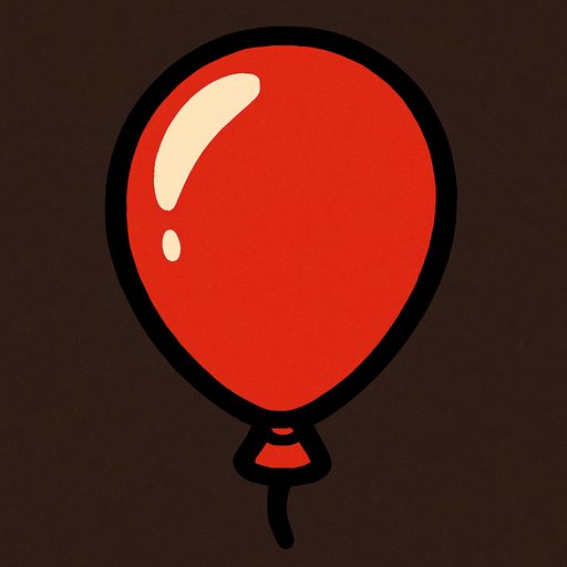 red balloon.
In-Game asset.  2d.  High contrast.  No shadows
