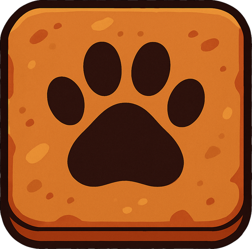 kedi pati izi olan bir platform ama kuşbakışı.
In-Game asset.  2d.  High contrast.  No shadows